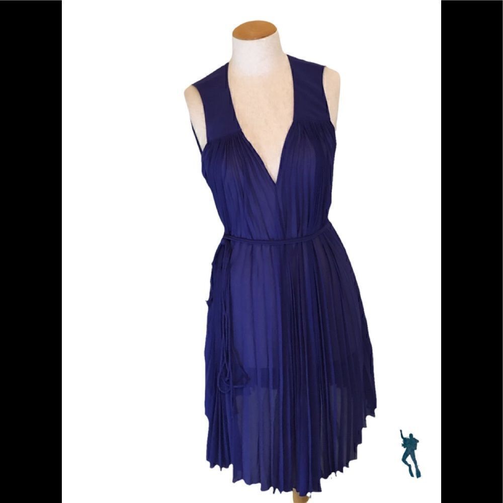 Brilliant purple dress with matching dyed to match slip